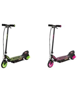 Razor Power Core E90 Electric Scooter Bundle - Green and Pink