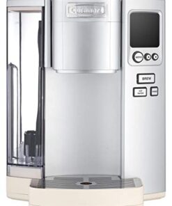 Cuisinart Coffee Maker, Single Serve 72-Ounce Reservoir Coffee Machine, Programmable Brewing & Hot Water Dispenser, Stainless Steel SS-10CRM, Cream