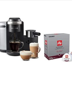 Keurig K-Café Single Serve & Carafe Coffee Maker with Illy Coffee Intenso Dark Roast Coffee Pods, 32 K-Cup Pods