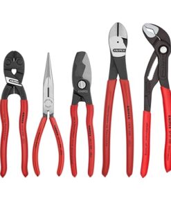 KNIPEX - 9K 00 80 108 US Tools - 5 Piece Automotive Starter Pliers Set (87 01 250, 95 11 200, 26 11 200, 74 01 250, 71 31 200) (9K0080108US)