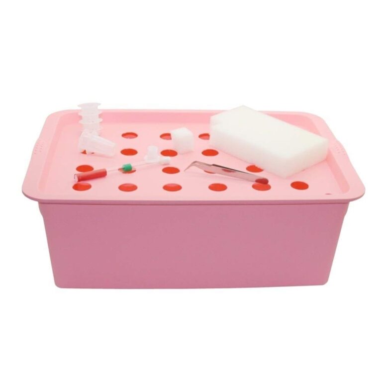 UGD8TQR Gardening Planting Tools 1 Set Plant Site Hydroponic System 24 Holes Indoor Garden Cabinet Box Soilless Seedling Grow Kit Bubble Planters Nursery Pots (Color : Blue) (Pink) - Image 7
