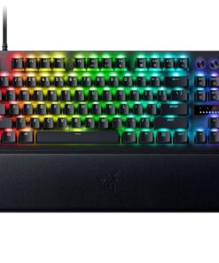 Razer Huntsman V3 Pro TKL Esports Gaming Keyboard: Analog Optical Switches - Razer Snap Tap - Rapid Trigger - Adjustable Actuation - Media Keys & Dial - Doubleshot PBT Keycaps - Wrist Rest - Black
