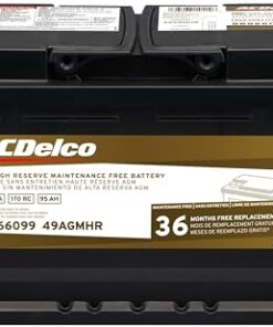 ACDelco Gold 49AGMHR 36 Month Warranty High Reserve AGM BCI Group 49 Battery
