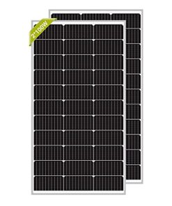 Newpowa 200 Watt 12 Volt Mono Solar Panel, 2 Pieces 9BB 100W 12V Solar Panels High Efficiency Monocrystalline PV Module RV Marine Boat Off Grid (2 * 100W New)