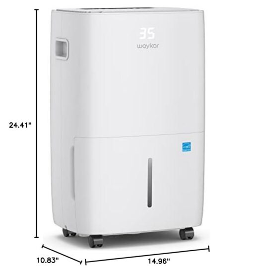 Waykar 130 Pints 6,500 Sq. Ft Dehumidifier with Drain Hose for Commercial and Industrial Large Rooms, Warehouses, Storages, Home, Basements and Bedroom with 2.04 Gal Water Tank - Image 2