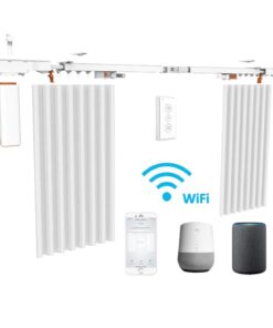 Homesupplier Smart Curtain, Automatic Curtain Track | Heavy Duty, WiFi Control, Voice Assistance, Adjustable Length, Easy Installation (82 in (6.5 ft))