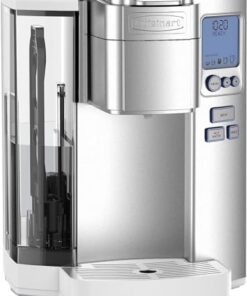 Cuisinart Coffee Maker, Single Serve 72-Ounce Reservoir Coffee Machine, Programmable Brewing & Hot Water Dispenser, Stainless Steel SS-10WP1, White