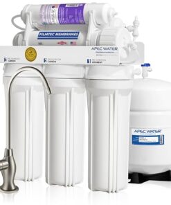 APEC Water Systems Top Tier Supreme Certified Alkaline Mineral pH+ High Flow 90 GPD 6-Stage Ultra Safe Reverse Osmosis Drinking Water Filter System (Ultimate RO-PH90)