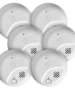 First Alert SMICO100-AC Interconnect Hardwire Combination Smoke & Carbon Monoxide Alarm with Battery Backup, 6-Pack
