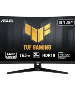 ASUS TUF Gaming 32" 1440P HDR Curved Monitor (VG32VQ1B) - QHD (2560 x 1440), 165Hz (Supports 144Hz), 1ms, Extreme Low Motion Blur, Speaker, FreeSync Premium, VESA Mountable, DisplayPort, HDMI,BLACK