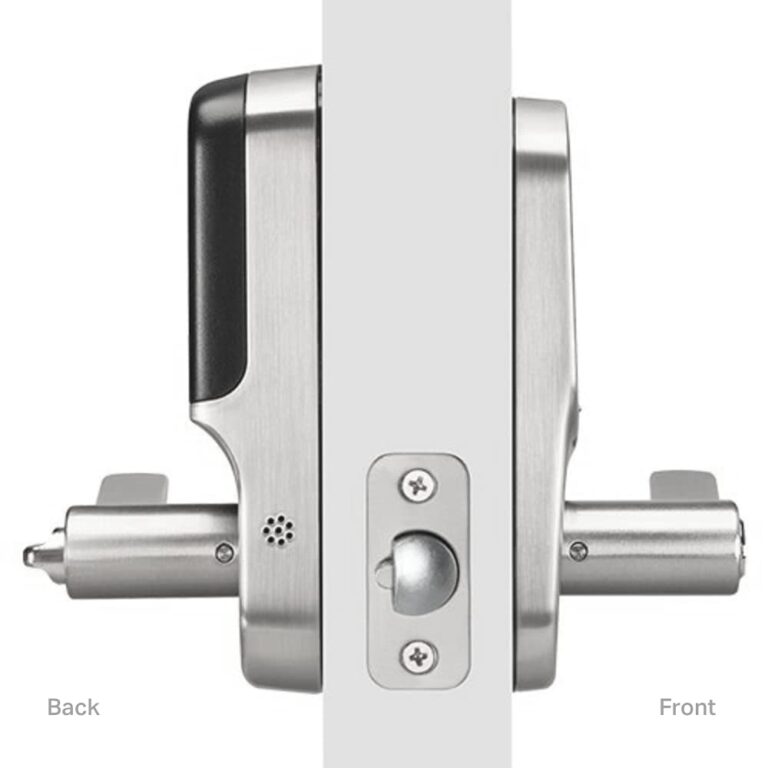 Yale | LiftMaster Smart Lock with Keypad Lever - Works with myQ App & Key by Amazon in-Garage Delivery when paired with Smart Garage Hub (sold separately), Satin Nickel - Image 8