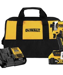 DEWALT ATOMIC 20V MAX 1/4 in. Brushless Cordless Impact Driver Kit with Battery and Charger Included (DCF850P1)