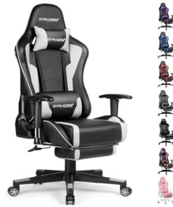 GTRACING Gaming Chair with Footrest Speakers Video Game Chair Bluetooth Music Heavy Duty Ergonomic Computer Office Desk Chair