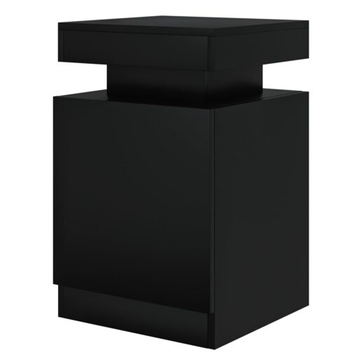 oneinmil Nightstand Set of 2 with LED Lights,Night Stand with Storage Cabinet for Bedroom,Bedside Table with LED, Black - Image 6