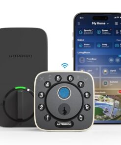 ULTRALOQ Bolt Fingerprint Smart Lock,Built-in WiFi Keyless Entry, Biometric Smart Deadbolt with Door Sensor, Voice Control with Alexa/Google,Smart Home Automation