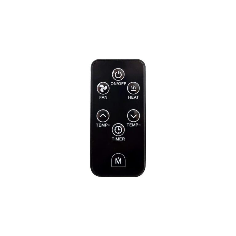 Modern Ember Portable Rolling Infrared Space Heater with LED Touchscreen and Remote Control | 12h Timer | 1500w Quick Heating for Indoor Use | Black Oak Wood - Image 4
