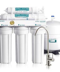 APEC Water Systems ROES-50 Essence Series Top Tier 5-Stage WQA Certified Ultra Safe Reverse Osmosis Drinking Water Filter System