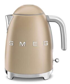 SMEG 50's Retro Style 7 Cup Electric Water Kettle with Automatic Shutoff, Removable Base, and Water Indicator, KLF03CHMUS, Matte Campagne