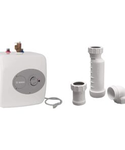 Bosch Electric Mini-Tank Water Heater Tronic 3000 T 2.5-Gallon (ES2.5) - Eliminate Time for Hot Water - Shelf, Wall or Floor Mounted & Wavin BV1B/UB HepvO Sanitary Waste Valve - 1-1/2"