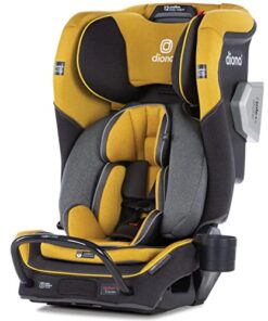 Diono Radian 3QXT SafePlus 4-in-1 Rear and Forward Facing Convertible Car Seat, Safe Plus Engineering, 4 Stage Infant Protection, 10 Years 1 Car Seat, Slim Fit 3 Across, Yellow Mineral