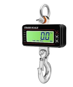 LIAMOS 1500kg/1000kg/500kg Digital Hanging Scale Crane Scale with 65ft Remote Control Heavy Duty Dimmable LCD Industrial Hook Scales,Electronic Hanging Scale(LCD 1000KG Black)