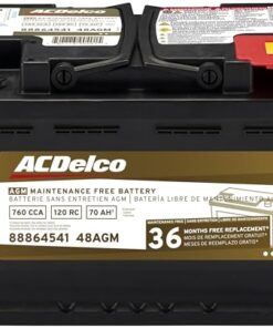 ACDelco Gold 48AGM (88864541) 36 Month Warranty AGM BCI Group 48 Battery