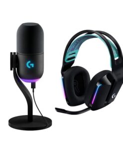 Logitech G733 Lightspeed Wireless Gaming Headset +Yeti GX Dynamic RGB Gaming Microphone with LIGHTSYNC, USB - Black