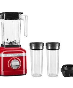 KitchenAid K150 3 Speed Ice Crushing Blender with 2 Personal Blender Jars - KSB1332Y,Passion Red, 48 oz