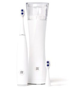 SuperMouth® ULTIM8 SmartBrush™ System -Electric Toothbrush, Patented SuperBristles® Clean 40X Better, UV Sanitizing & Drying SmartHub®, Dual Sonic Modes, Pressure Sensor -Teens & Adults -Pearly White