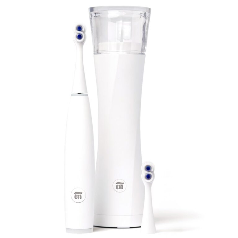 SuperMouth® ULTIM8 SmartBrush™ System -Electric Toothbrush, Patented SuperBristles® Clean 40X Better, UV Sanitizing & Drying SmartHub®, Dual Sonic Modes, Pressure Sensor -Teens & Adults -Pearly White