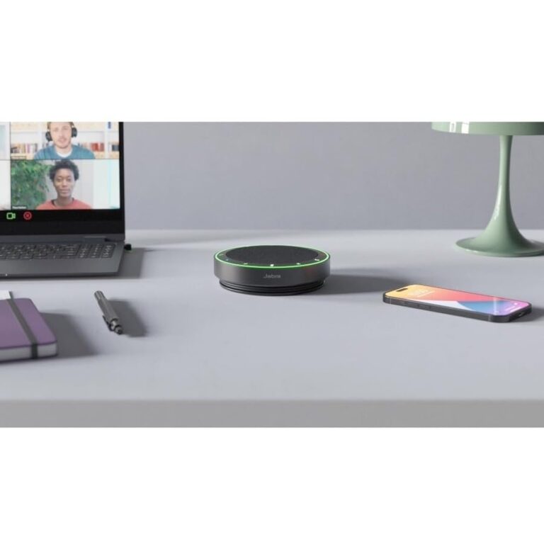 Jabra Speak2 75 Wireless Bluetooth Speakerphone - 4 Noise-Cancelling Mics, Full-Range 65mm Portable Speaker and Super-Wideband Audio - Certified for Zoom and Google Meet - Dark Grey - Image 10
