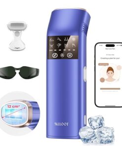 SALLOOT IPL Laser Hair Removal for Women and Men,Hyper Triple-Pulse, 37°F Full-Screen Sapphire Ice-Cooling Painless, Permanent Home Professional Hair Removal Device with Smart App,Trinity iGlow 10