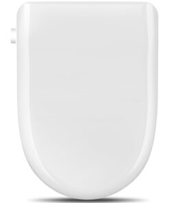 Bidet Toilet Seat Oval Smart Electric Heated Toilet Seat with Warm Water & Dryer, Feminine & Child Wash, Self-Clean Stainless Steel Nozzle, Adjustable Water Pressure, Slow Close Lid