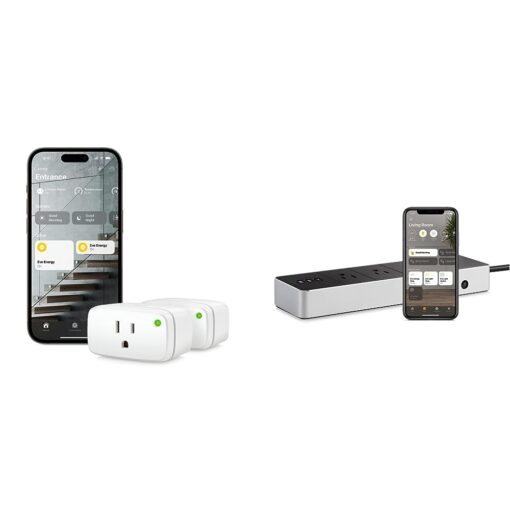 Eve Energy (2 Pack) Smart Plug and Eve Energy Strip - Apple HomeKit Enabled Smart Home Outlet Bundle