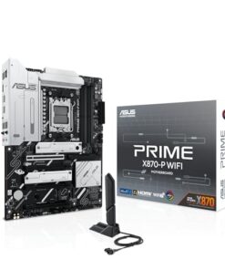 ASUS Prime X870-P WiFi AMD AM5 X870 ATX Motherboard 14+2+1 80A DrMOS Power Stages, DDR5, PCIe 5.0, PCIe 5.0 x16, Q-Release, 4X M.2, Wi-Fi 7, Q-Antenna, 2.5Gb LAN, USB4®, USB Type-C®, BIOS Flashback™