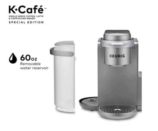 Keurig K-Cafe C Single Serve K-Cup Pod C Latte and Cappuccino Maker, 12, Nickel - Image 4