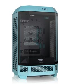 Thermaltake Tower 300 Turquoise Micro-ATX Case; 2x140mm CT Fan Included; Support Up to 420mm Radiator; Optional Chassis Stand Kit Allows Horizontal Display; CA-1Y4-00SBWN-00; 3 Year Warranty