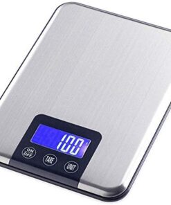 ZOCWJK Electronic Scales High Precision Electronic Scale Stainless Steel Digital Kitchen Scales Food Weighing Scale Scales(One Color-10kg/1g