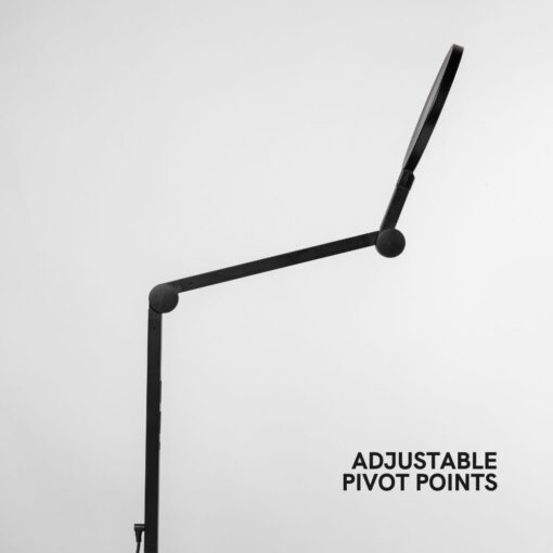 LUME CUBE Edge Light 2.0 LED Black Desk Lamp | Dimmable Home Office Desk Light with USB Charging Port & Strong Swing Arm | Adjustable Color Temperature and Brightness | Circle Webcam Light - Image 3