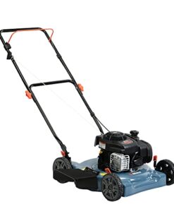 SENIX 20-Inch Gas Lawn Mower with 125 cc 4-Cycle Briggs & Stratton Engine, Side Discharge, 5-Position Single Wheel Height Adjustment (LSPG-L3)