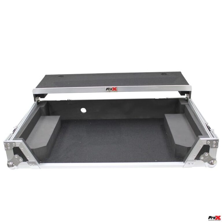 ProX XS-DDJ1000 WLT LED ATA Flight Case for Pioneer DDJ-1000 FLX6 SX3 DJ Controller with Laptop Shelf 1U Rack Space Wheels and LED - Image 8
