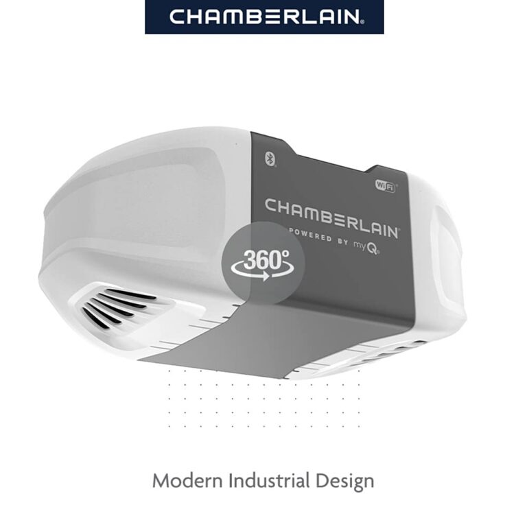 CHAMBERLAIN B2401 Smart Quiet Belt Drive Garage Door Opener, Gray - Image 5