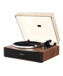 Syitren Paron Record Player Vintage Turntable for Vinyl Records with Built-in Speakers Bluetooth Retro Phonograph Wood Walnut