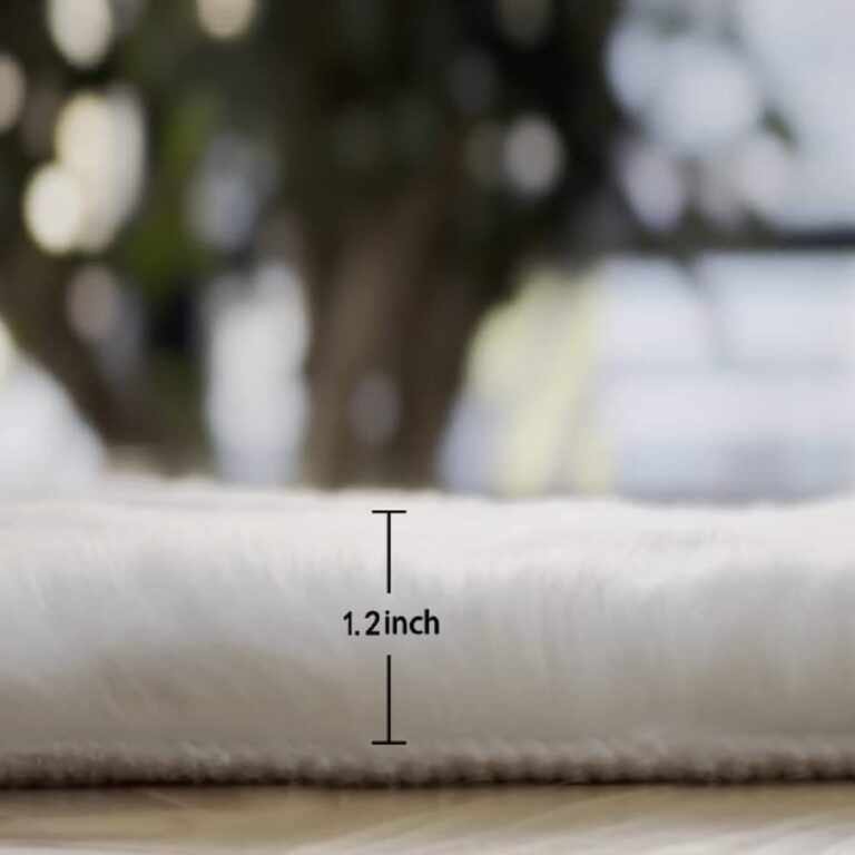 ORINOVA White Faux Fur Rug 5x7 Rugs for Living Room Shag Washable Area Rug Fuzzy Rugs for Bedroom Girl Room Decor Rectangle Rug - Image 3