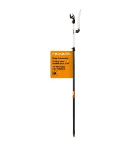 Fiskars 2-in-1 Extendable Tree Pruner and Pole Saw (Extends 7.9 - 12 feet) with Rotating Head, Pruning Stik Model with15-Inch Double-Grind Saw Blade, and Double Locking System