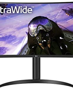 LG 34WP65C-B UltraWide Computer Monitor 34-inch QHD (3440x1440) 160Hz, HDR10, AMD FreeSync Premium, Built-In Speaker, Borderless Design, Tilt/Height Stand, HDMI DisplayPort, Black