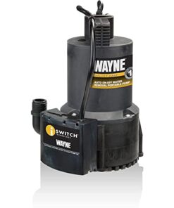 Wayne EEAUP250 1/4 HP Reinforced Thermoplastic Submersible Multi-Use Pump, 1, Black
