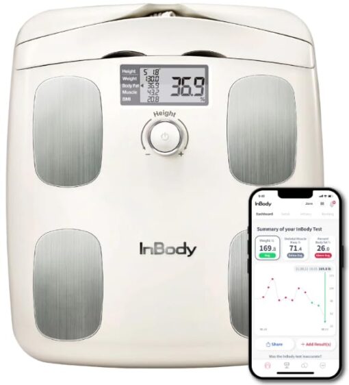 InBody Dial H20 Body Fat Scale - InBody Scale for Body Weight, Fat Percentage and Muscle Mass - Gym Accessory for Men & Women, Body Fat Measurement Device - Bluetooth-Connected, Oatmeal Beige - Image 2