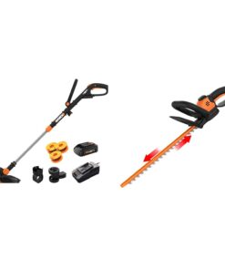 Worx GT Revolution 20V 12" String Trimmer/Edger/Mini-Mower (WG170.2) and WORX 20V 22" Cordless Hedge Trimmer (WG261.9)