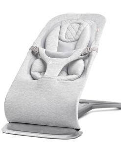 Ergobaby Evolve 3-in-1 Bouncer, Adjustable Multi Position Baby Bouncer Seat, Fits Newborn to Toddler, Light Grey